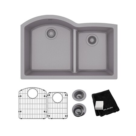 Elkay SINK, Sink Kits|Undermount Mount, 0 Hole, Greystone ELGHU3322RGS0C